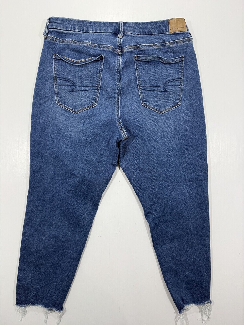 American Eagle Curvy High-Rise Jegging Crop Womens 14 Short Blue Jeans - Picture 6 of 10